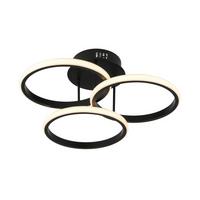 Led Mennyezeti Lámpa Tayna - fekete, Modern, műanyag/fém (35/37/14cm) - Luca Bessoni