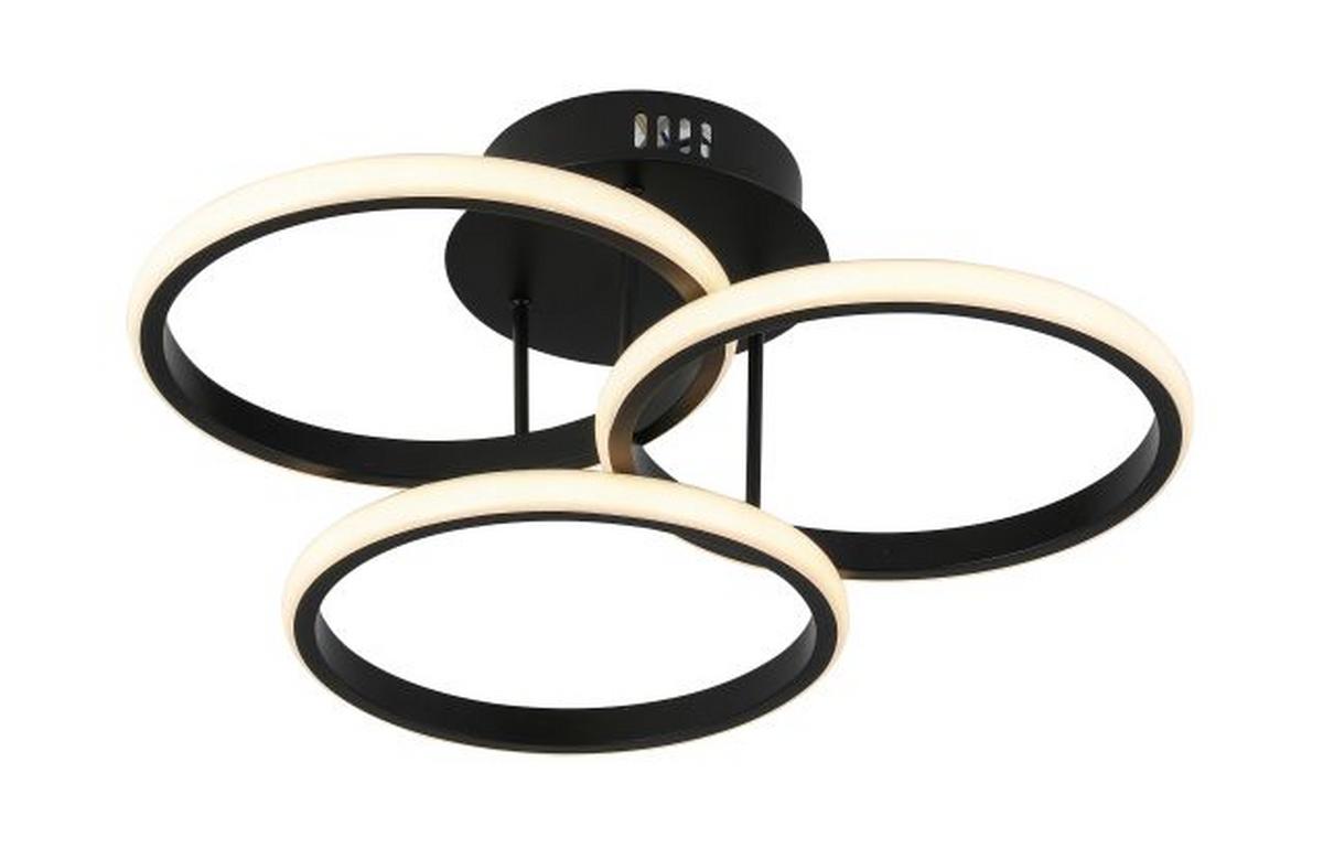 Led Mennyezeti Lámpa Tayna - fekete, Modern, műanyag/fém (35/37/14cm) - Luca Bessoni