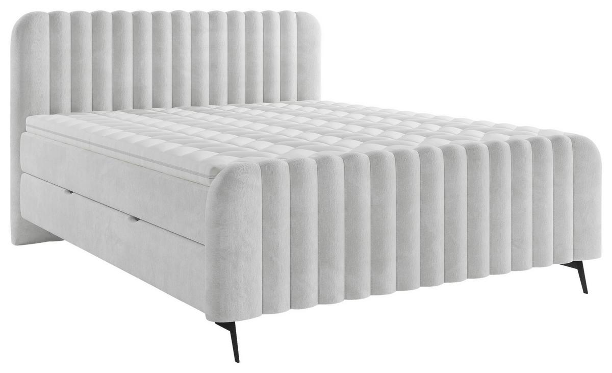 Boxbett Liam K - Hellgrau/Schwarz, MODERN, Holz/Holzwerkstoff (180/200cm) - MID.YOU