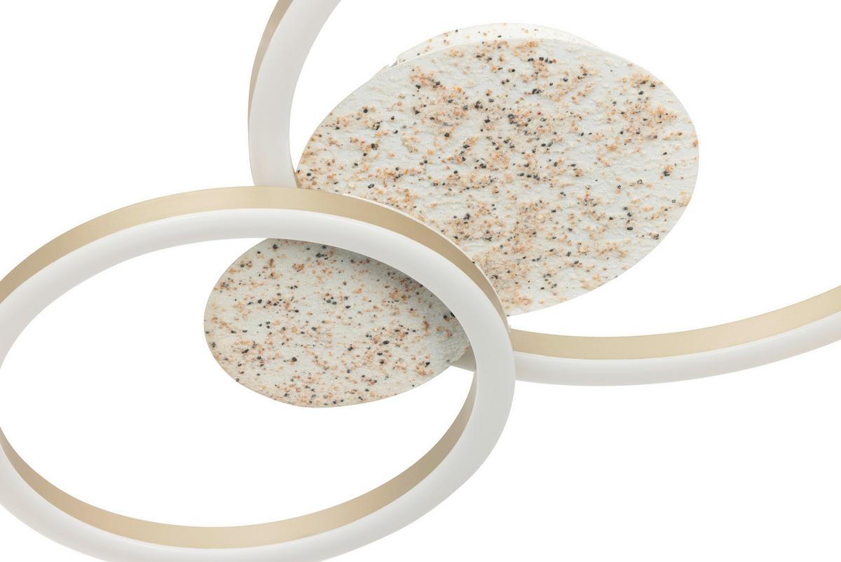 LED-Deckenleuchte, 4000k Charles - Champagner, Basics, Kunststoff/Metall (50/33/6.8cm)