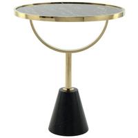 Beistelltisch Rocio 100 Schwarz - Design, Glas/Stein (46/54cm) - Kayoom