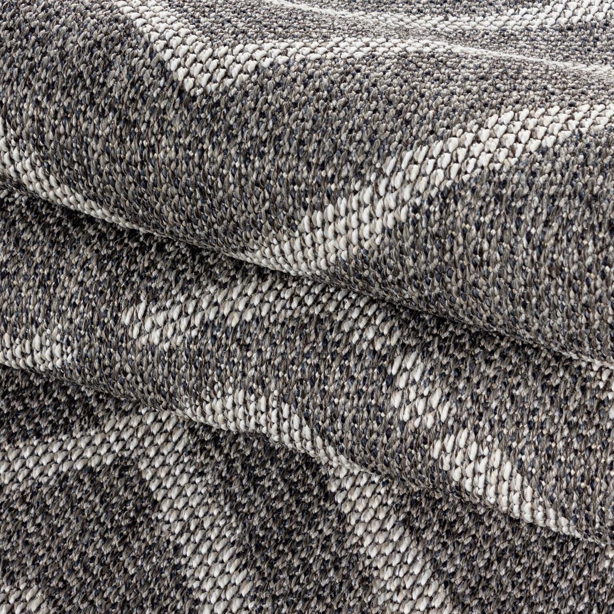 Flachwebteppich Aruba - Grau, Design, Textil (60/100cm)
