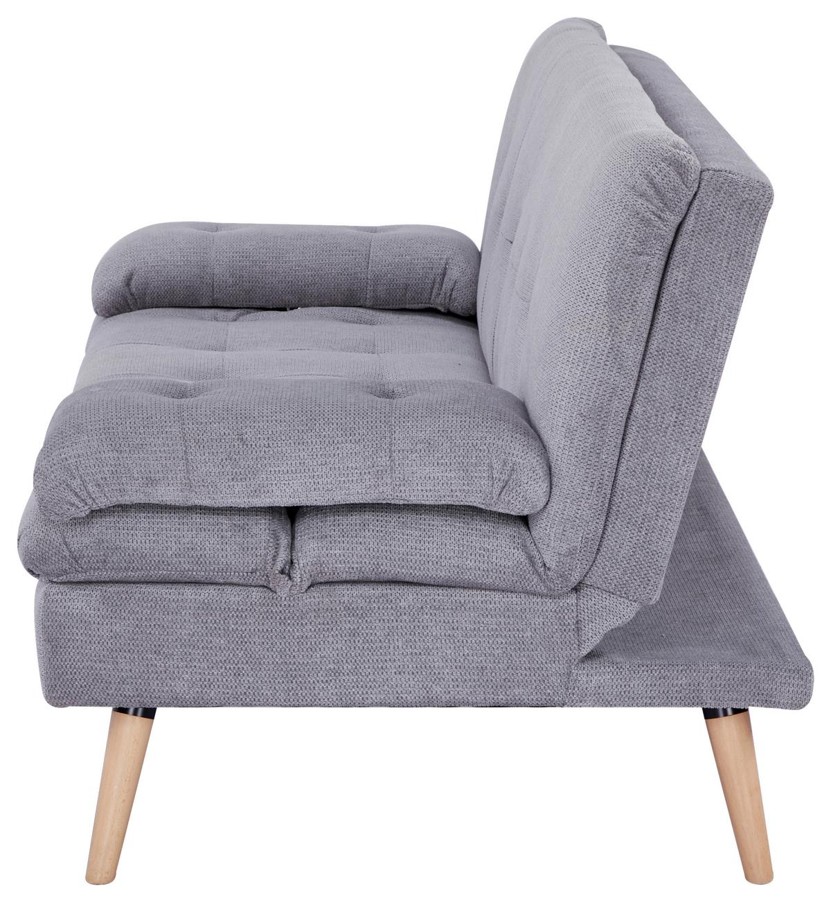 Schlafsofa Armano Grau B: 190 Cm - Naturfarben/Grau, Basics, Holz/Textil (190/83/87cm) - P & B