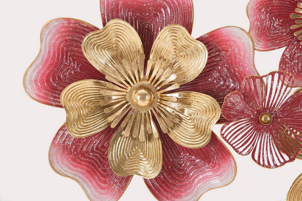 Wanddeko Lobi Goldfarben, Rosa B:91,4cm - Basics, Metall (91.4/50.8/6.4cm)