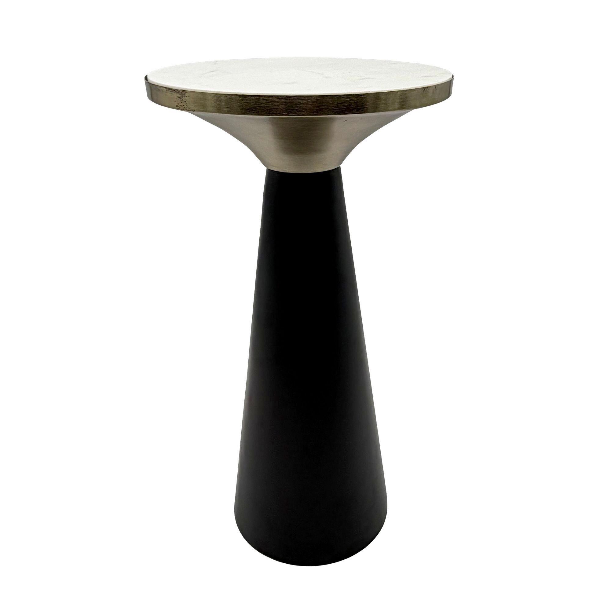 PRÍRUČNÝ STOLÍK WL7.492 - čierna, Design, kov/kameň (28/54/28cm) - Livetastic