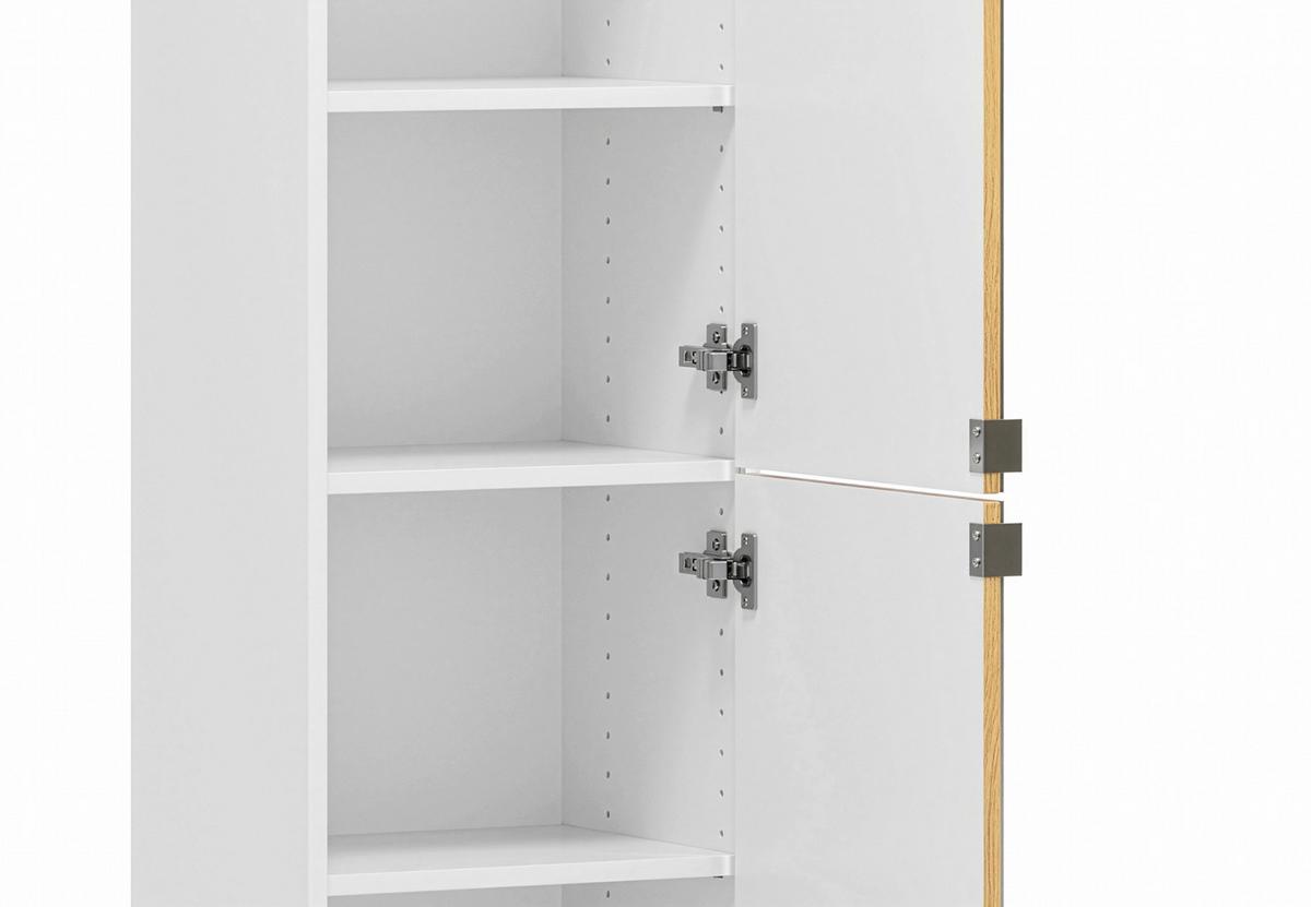 Spiegelschrank Verona Weiß/Wildeiche B: 40cm - Wildeiche/Weiß, Trend, Holzwerkstoff (40/180/35cm) - Held