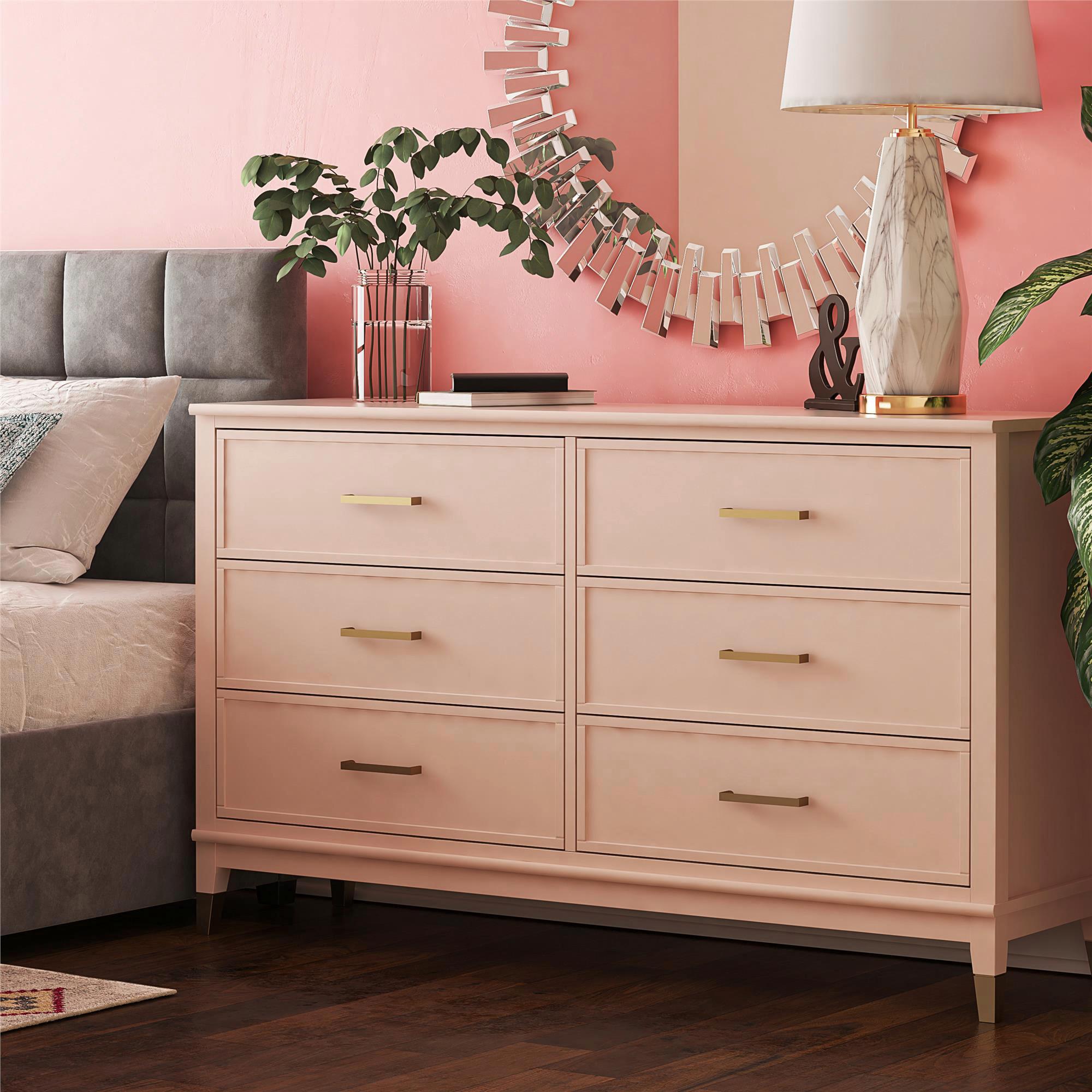 Kommode Westerleigh Rosa 145 cm - Rosa/Bronzefarben, Design, Holzwerkstoff (145/85/41cm) - MID.YOU