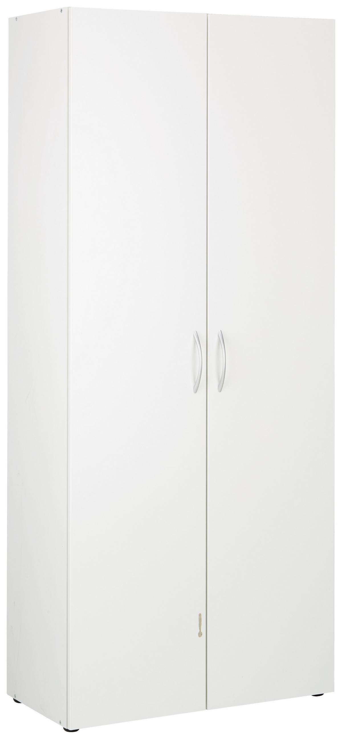 VIACÚČELOVÁ SKRIŇA MRK - biela/hliníková, Konventionell, kompozitné drevo/plast (80/185/40cm) - Mömax