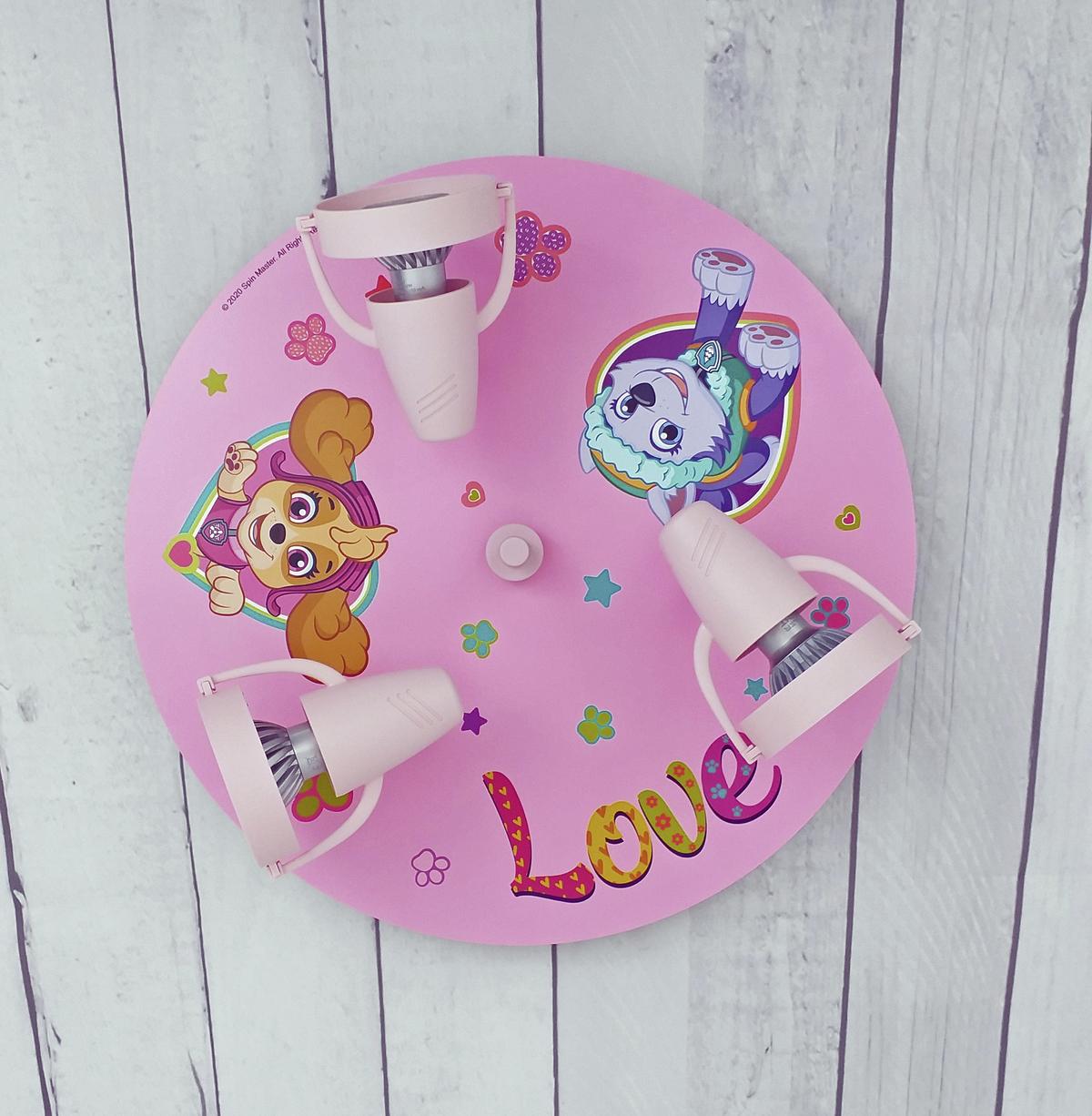 Kinderdeckenleuchte Paw Patrol Ø 35 Cm, Verstellbar - Multicolor/Rosa, Basics, Holzwerkstoff/Kunststoff (35/15cm) - Niermann