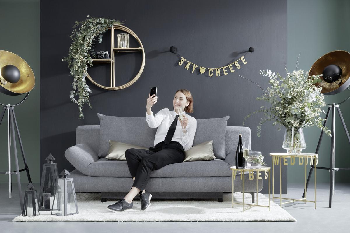 Stojací lampa Jule V: 176cm, 60 Watt - černá/barvy zlata, Lifestyle, kov (50/176cm) - Mömax