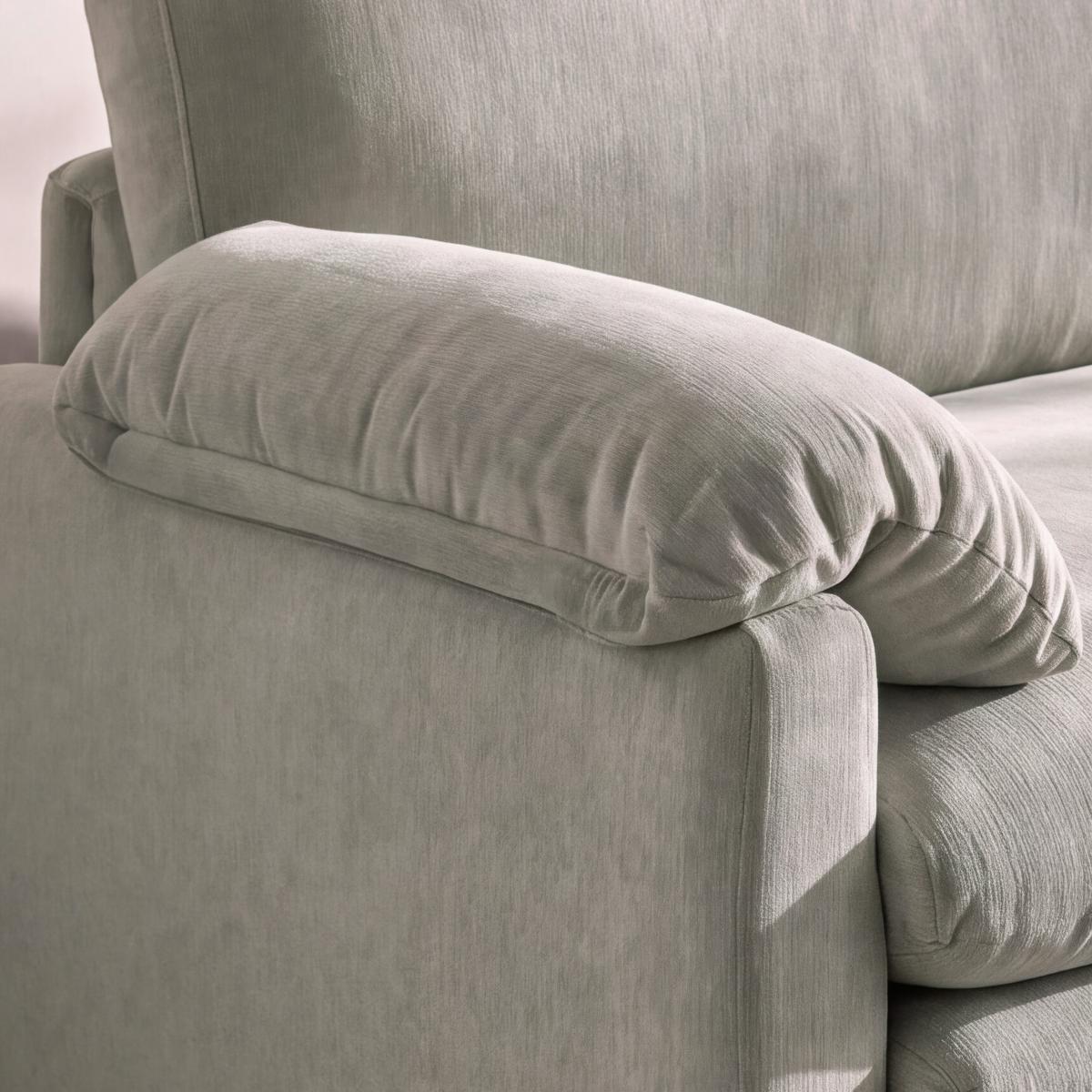 2-dielna súprava ALESSIA, sivá ženilka, max. 360 kg - čierna/sivá, Modern, drevo/textil (188/137cm) - Bessagi Home