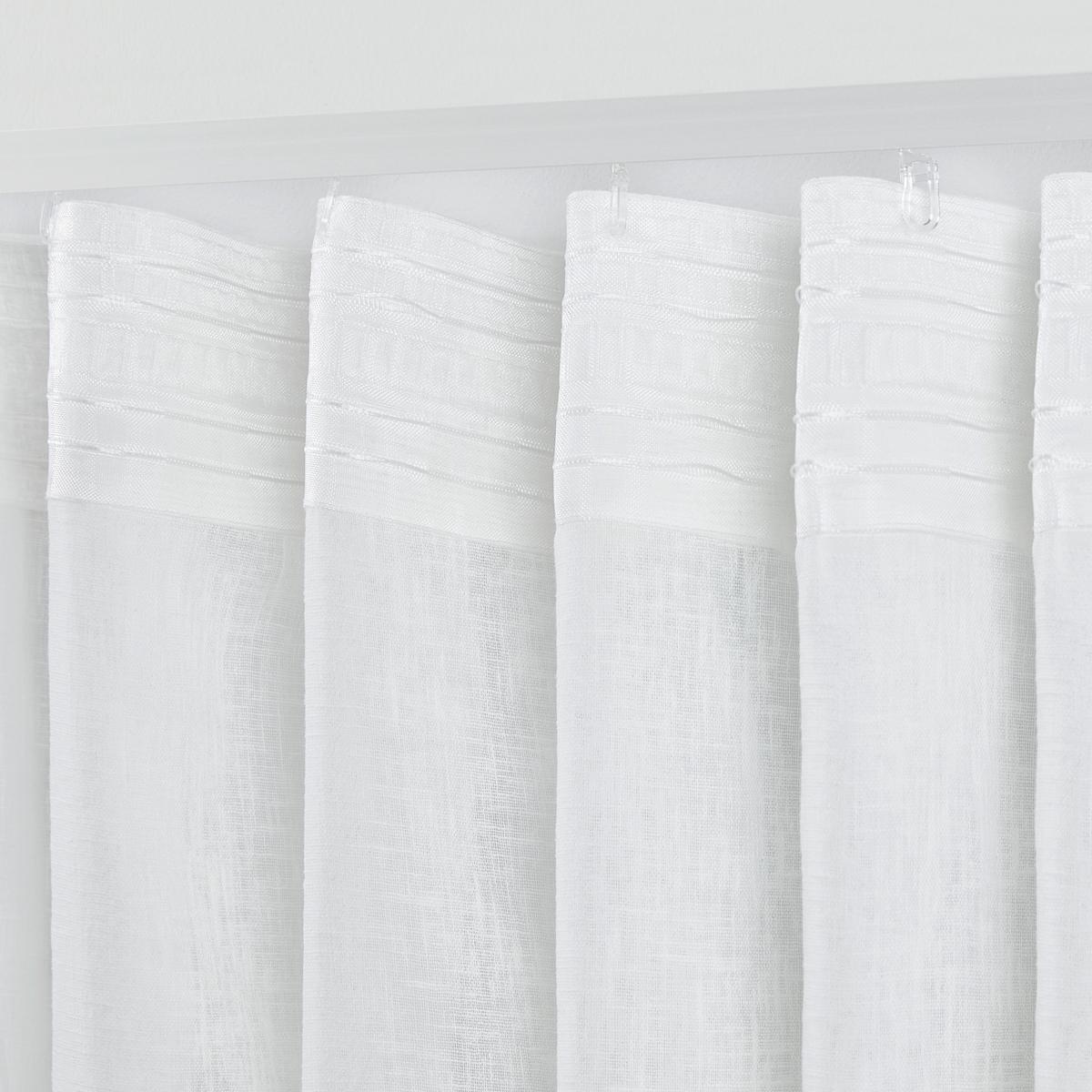 HOTOVÝ ZÁVES Elena, 140/255cm, biela - biela, Konventionell, textil (140/255cm) - Premium Living