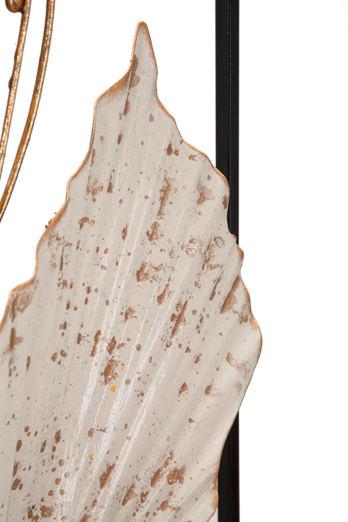 Wanddeko Classic Goldfarben/Weiß/Grau B: 28,6cm - Goldfarben/Weiß, Basics, Metall (28.6/5.10/74.3cm)