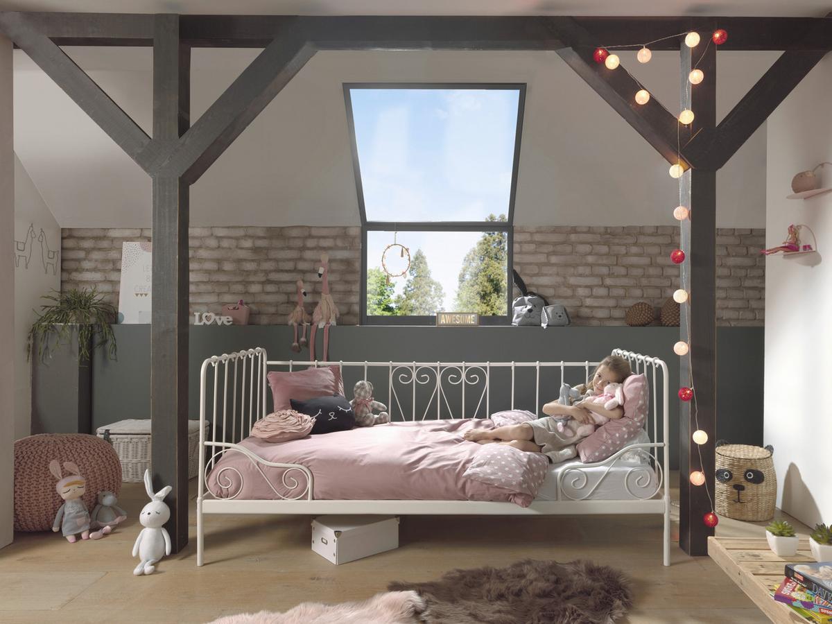 METALLBETT Alice Weiß 90x200cm - Weiß, MODERN, Holz/Metall (90/200cm) - Vipack