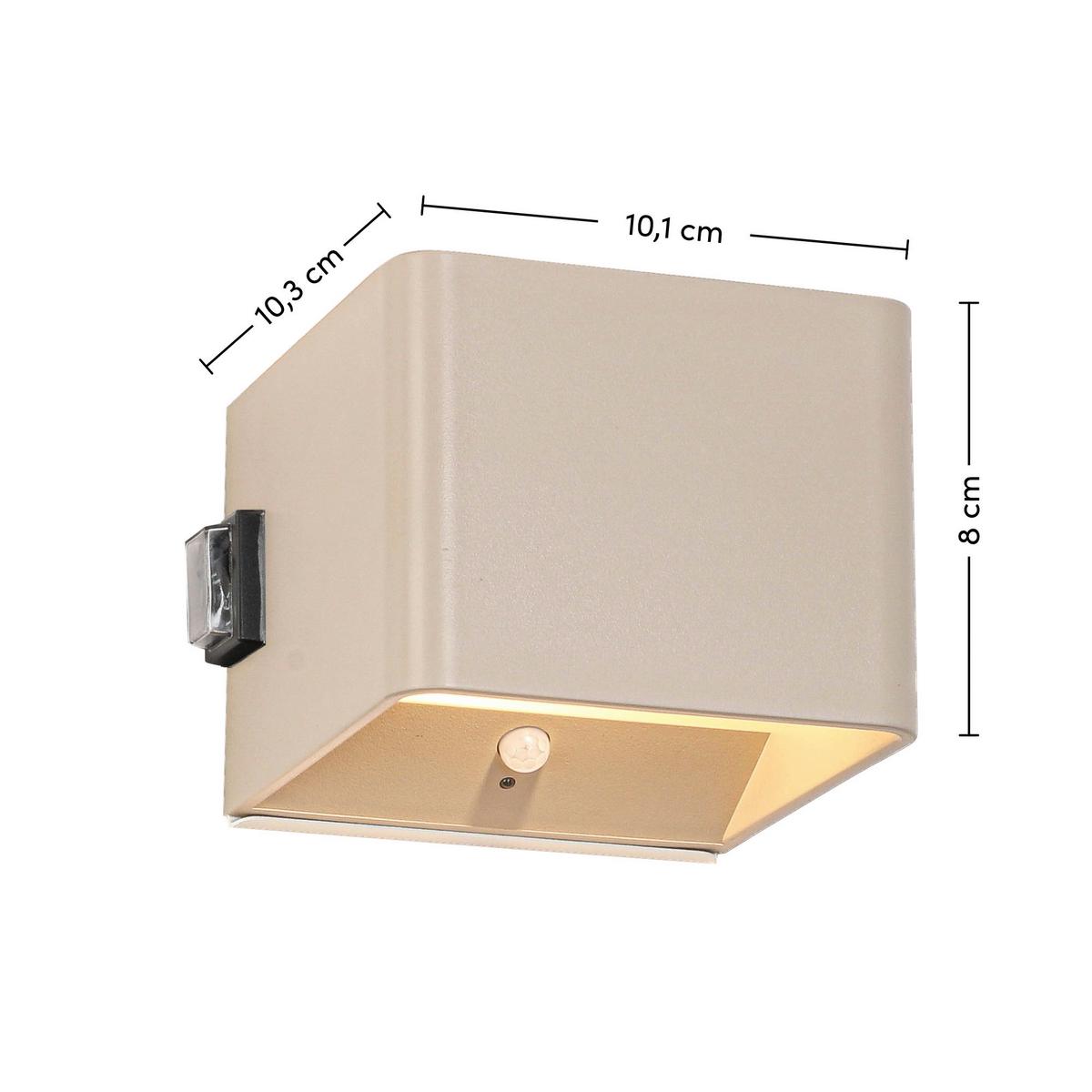 NÁSTĚNNÉ LED SVÍTIDLO HERO2 - pískové barvy, Moderní, kov/plast (10,28/10,1/8,05cm) - Modern Living