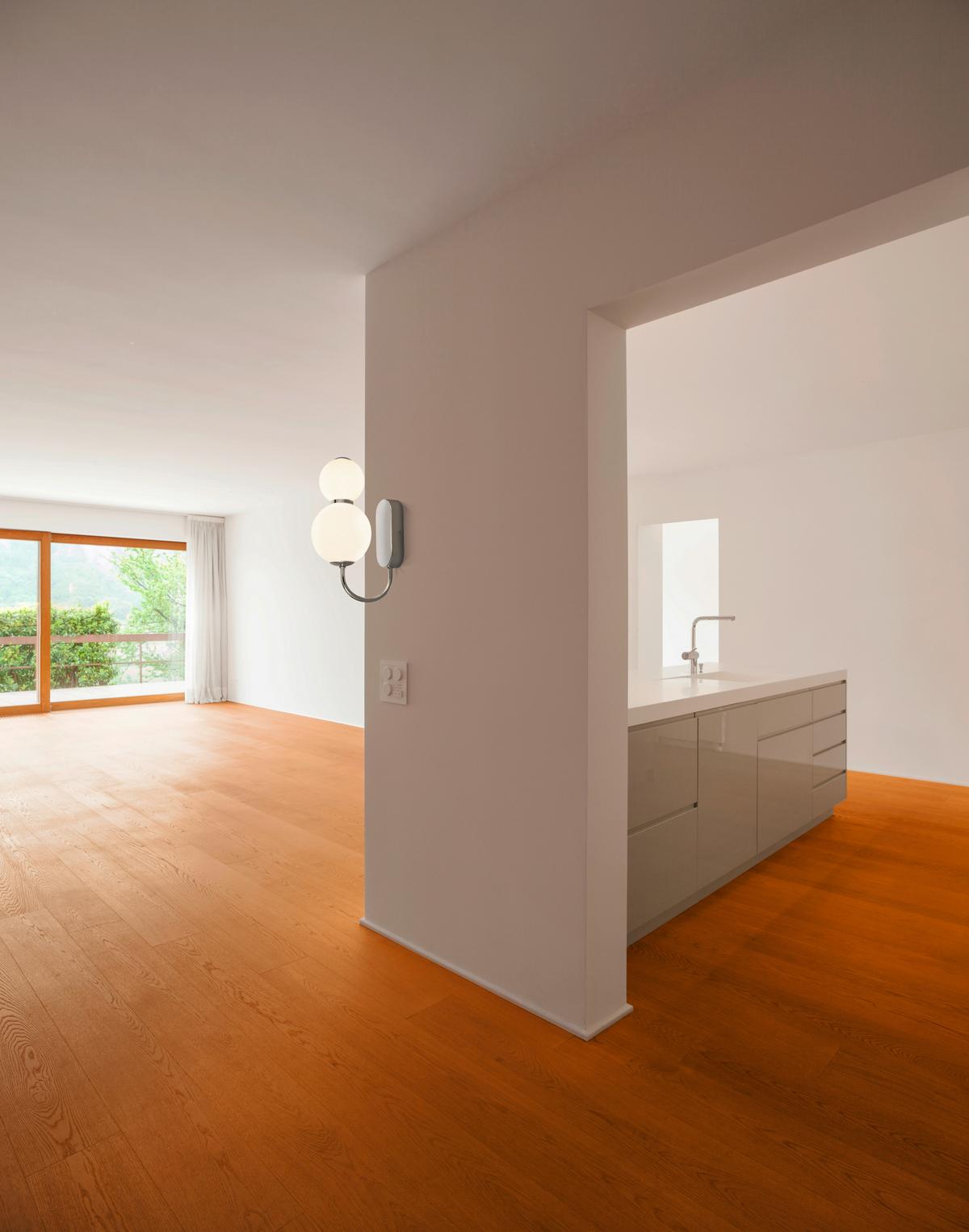 LED-Wandleuchte 51022-2cc - Chromfarben/Weiß, Basics, Glas/Metall (12/28cm)
