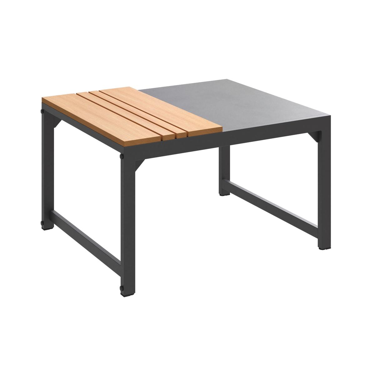 Loungegarnitur Rio - Anthrazit/Schwarz, MODERN, Kunststoff/Textil (226/156cm) - Beldano