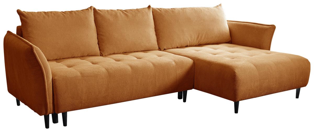 Ecksofa Monte Carlo Braun S: 160x290 Cm - Schwarz/Braun, Trend, Holz/Holzwerkstoff (160/290cm)