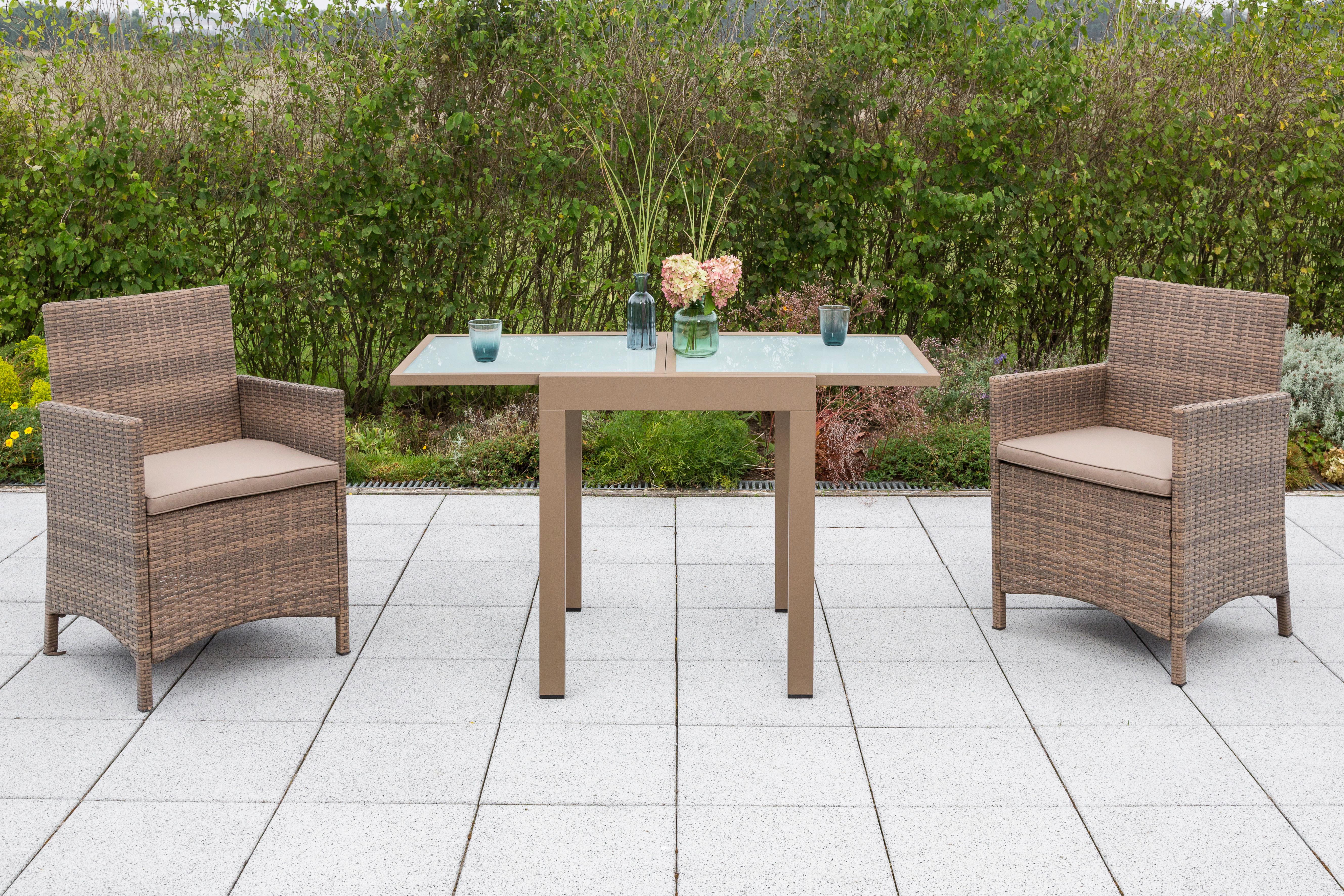 Gartenset Treviso - Naturfarben, MODERN, Kunststoff/Metall - Gardenson