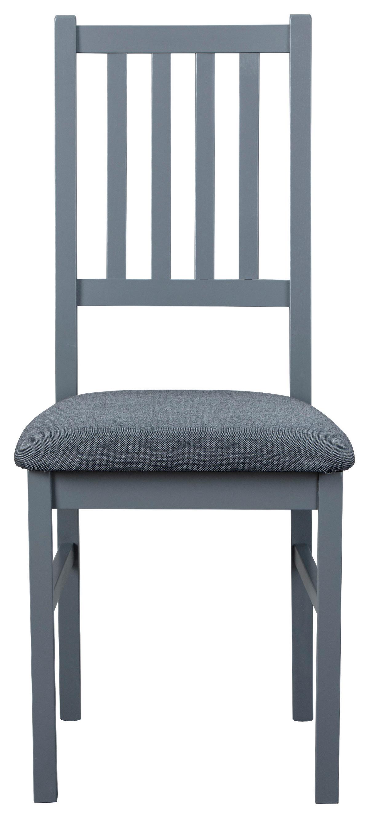 Esszimmerstuhl Luzerna Grau Echtholz Gepolstert 2er-Set - Grau, KONVENTIONELL, Holz/Textil (42/95/47cm) - MID.YOU