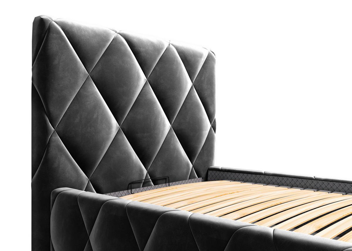 Polsterbett Trivio 100x200 cm Anthrazit - Anthrazit, MODERN, Holz/Holzwerkstoff (100/200cm) - MID.YOU