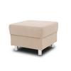 Polsterhocker Jamie Beige Webstoff H: 40 Cm - Chromfarben/Beige, KONVENTIONELL, Textil (54/40/54cm) - MID.YOU