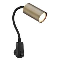 Wandleuchte 1-Flammig Felxarm und Wippschalter - Schwarz, Basics, Kunststoff/Metall (5,5/32/43cm) - Globo