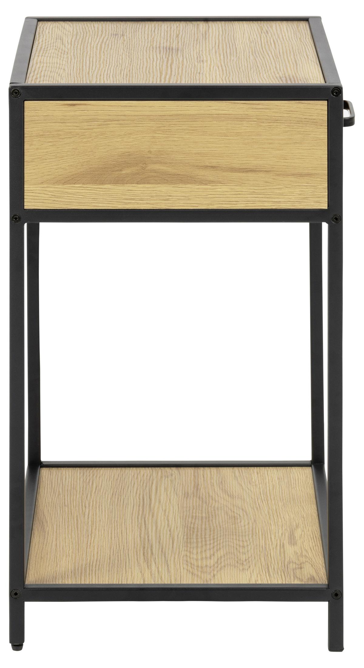 Éjjeliszekrény Seaford 42/63cm - tölgyfa színű/vad tölgy, Design, faalapú anyag (42/63/35cm) - Livetastic