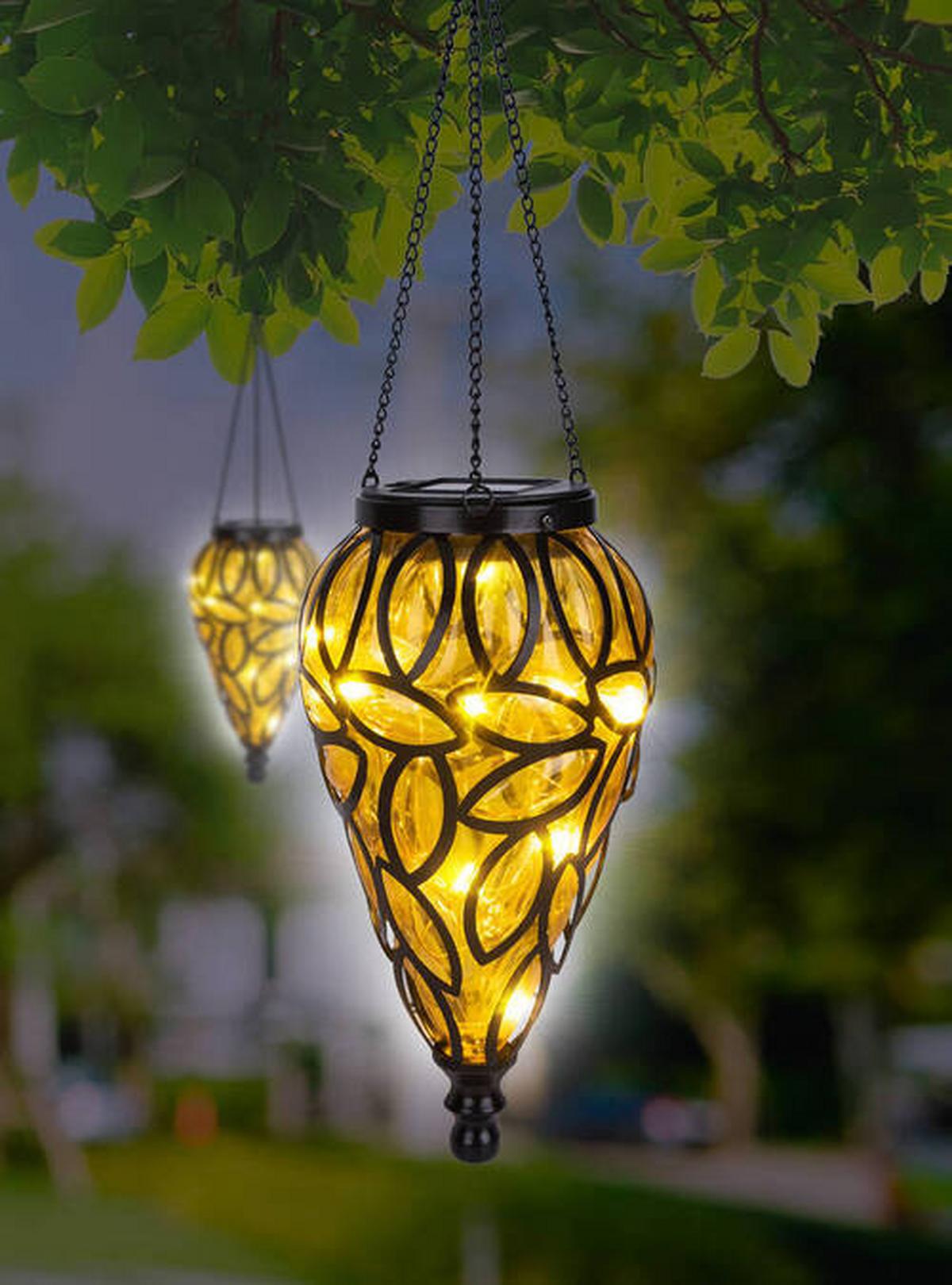 Solarleuchte 36131a - Schwarz/Orange, Basics, Kunststoff/Metall (13,5/50cm) - Globo