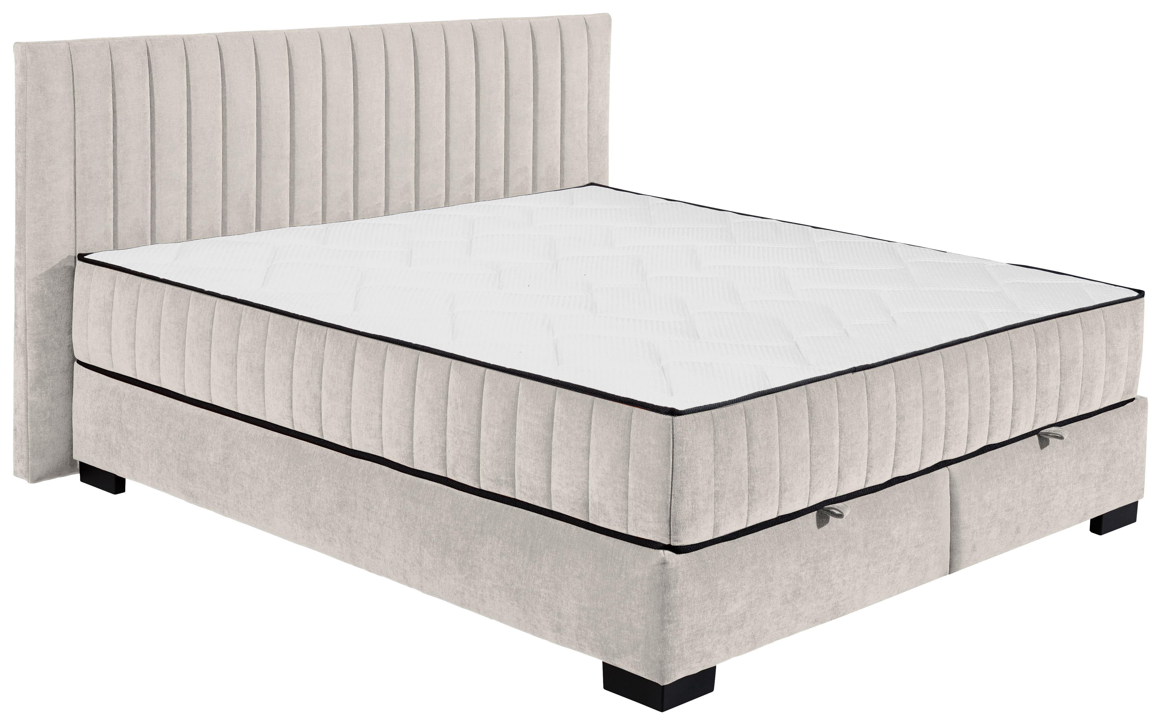 Boxbett Nagol C - Beige/Schwarz, MODERN, Holzwerkstoff/Textil (180/200cm) - MID.YOU
