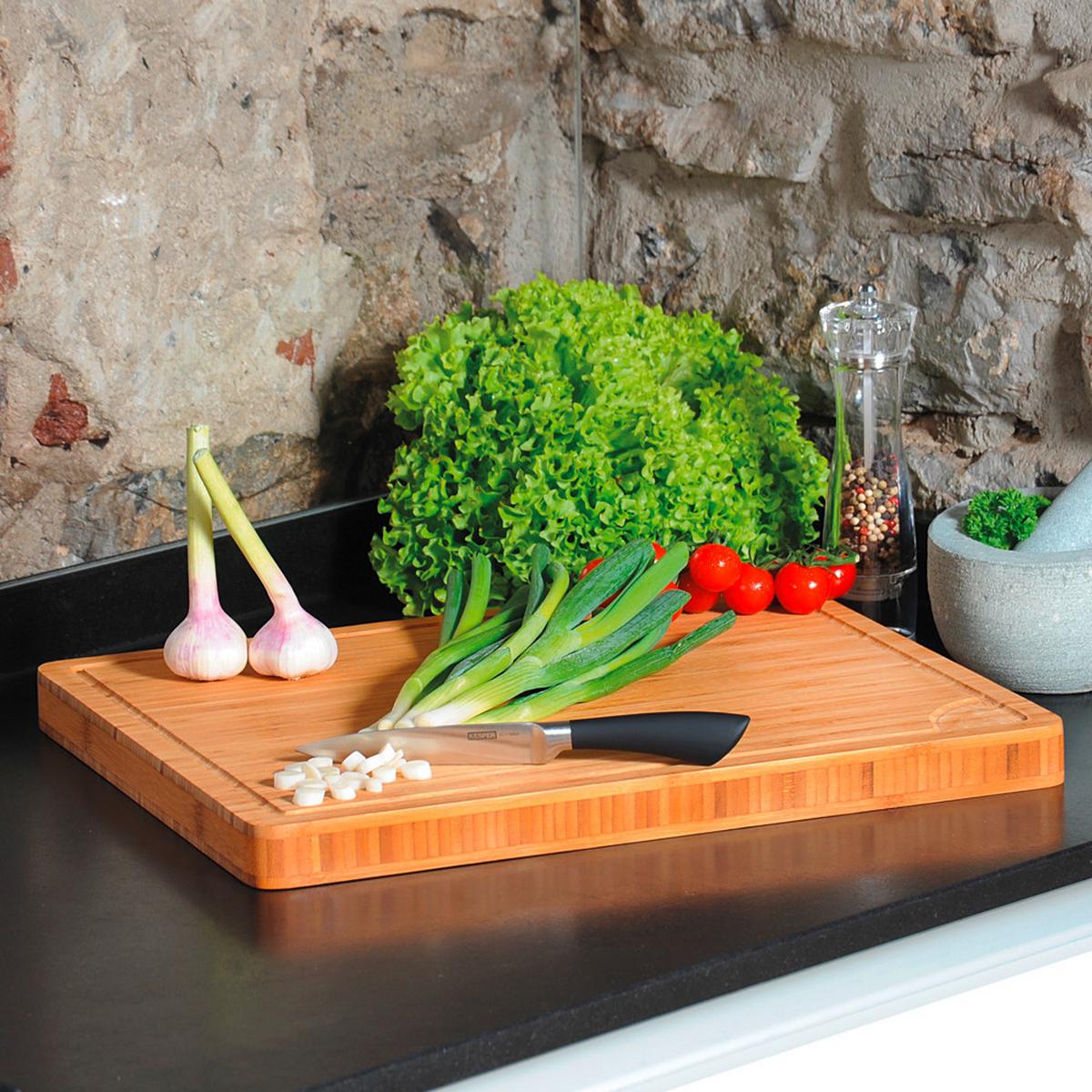 Schneidebrett Naturfarben B: 45 cm - Naturfarben, Basics, Naturmaterialien (45/36/3.3cm) - Kesper