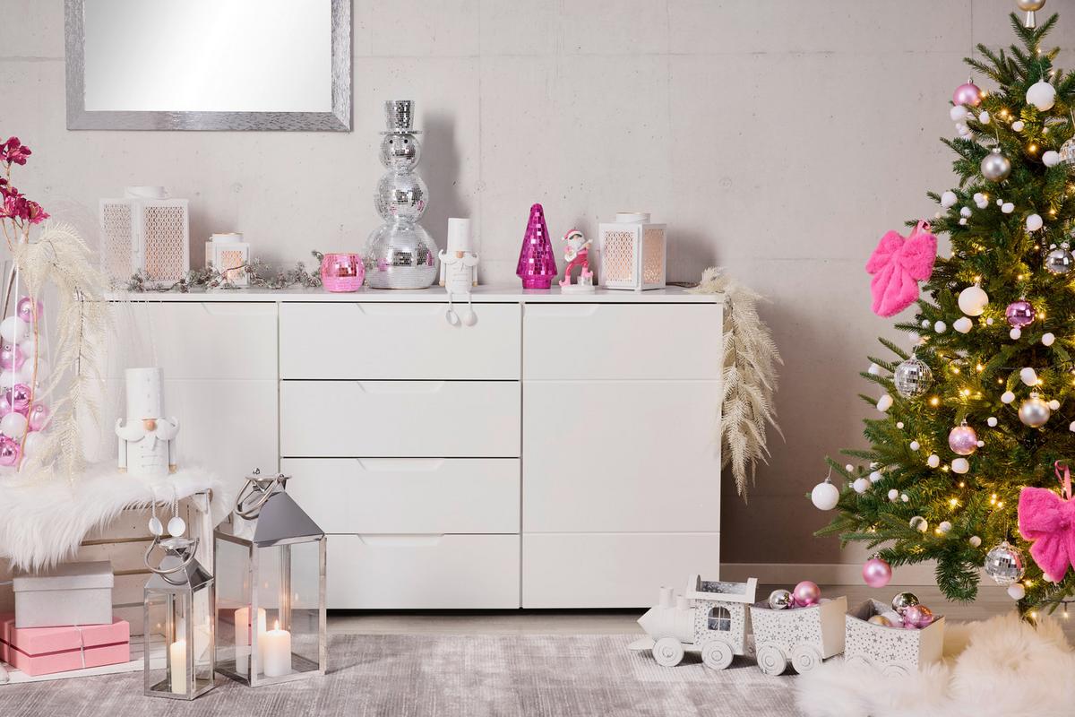 Kantensitzer Santa - Weiß, Basics, Metall (11/7/31cm)