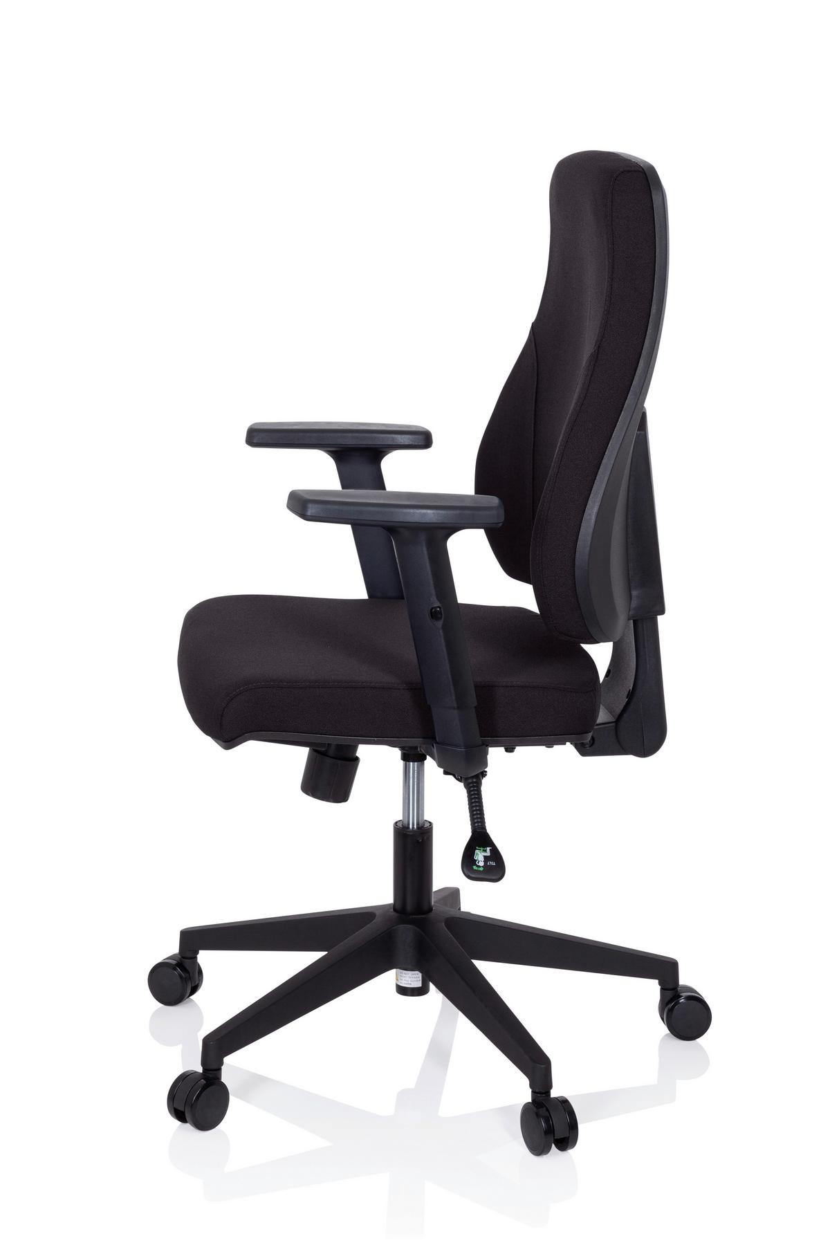 Drehstuhl Mathes Schwarz - Schwarz, MODERN, Kunststoff/Textil (65/113/60cm) - MID.YOU