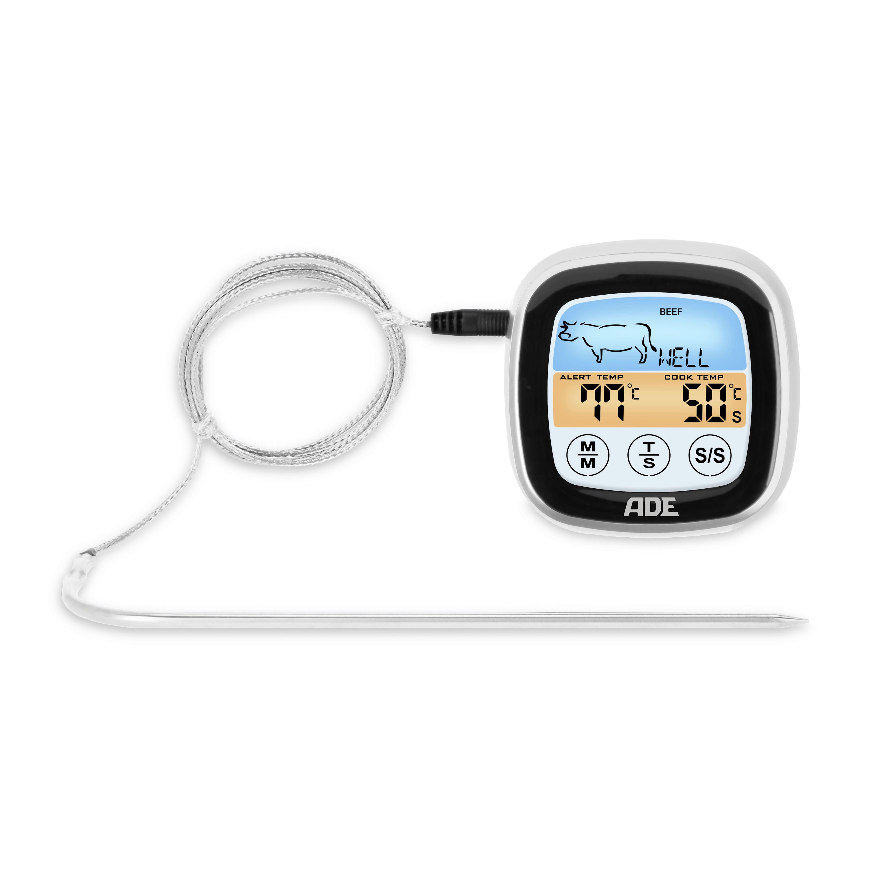 Bratenthermometer ADE Kunststoff - Schwarz/Grau, Basics, Kunststoff (7,7/7,7/2,7cm) - ADE