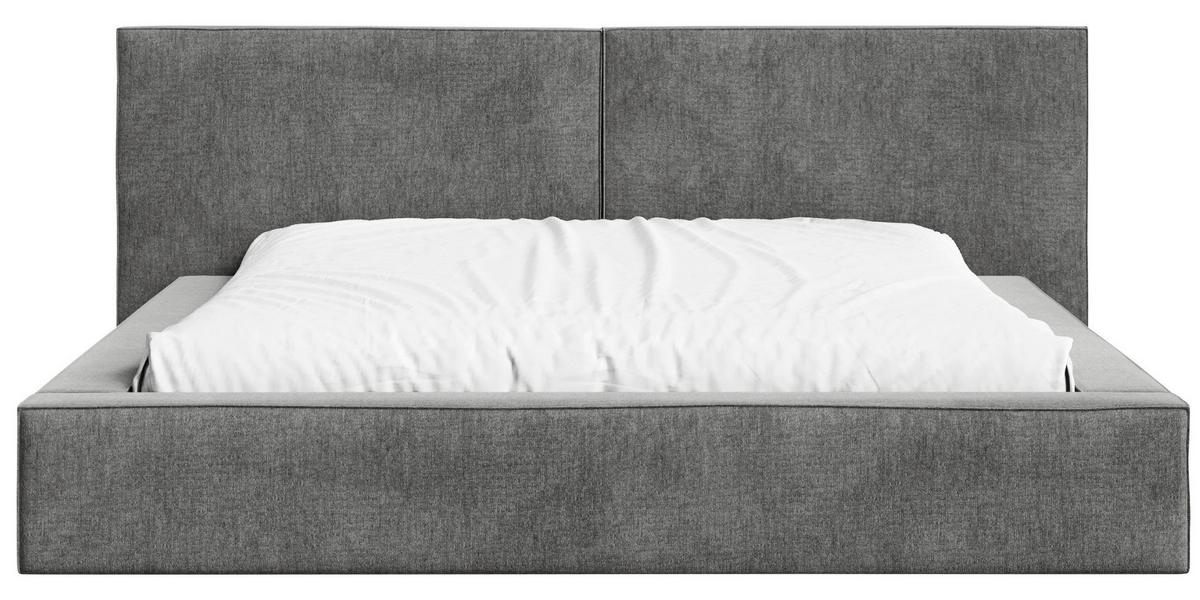 POLSTERBETT Jasmine Anthrazit 160x200cm - Anthrazit/Schwarz, MODERN, Holz/Metall (160/200cm) - MID.YOU