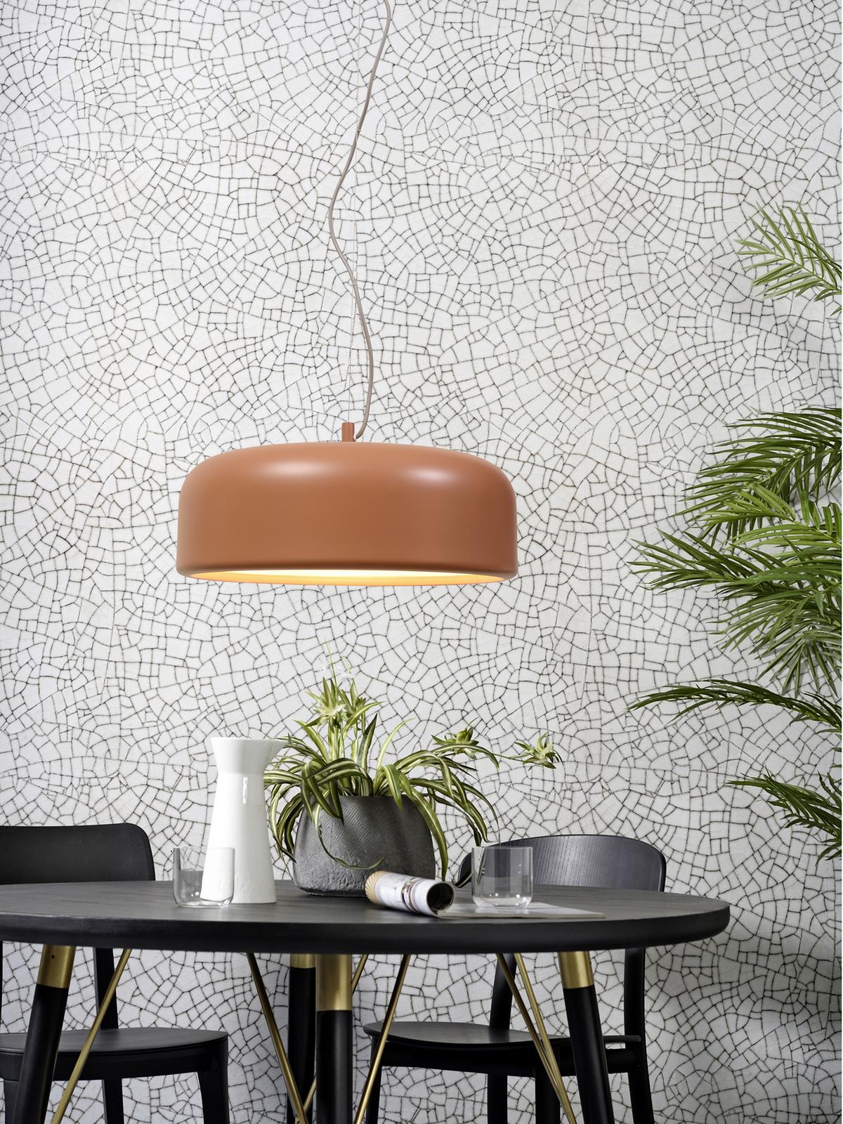 Hängeleuchte Marseille H: 176 cm höhenverstellbar - Terracotta, Design, Metall (47/176/23cm) - It's about Romi