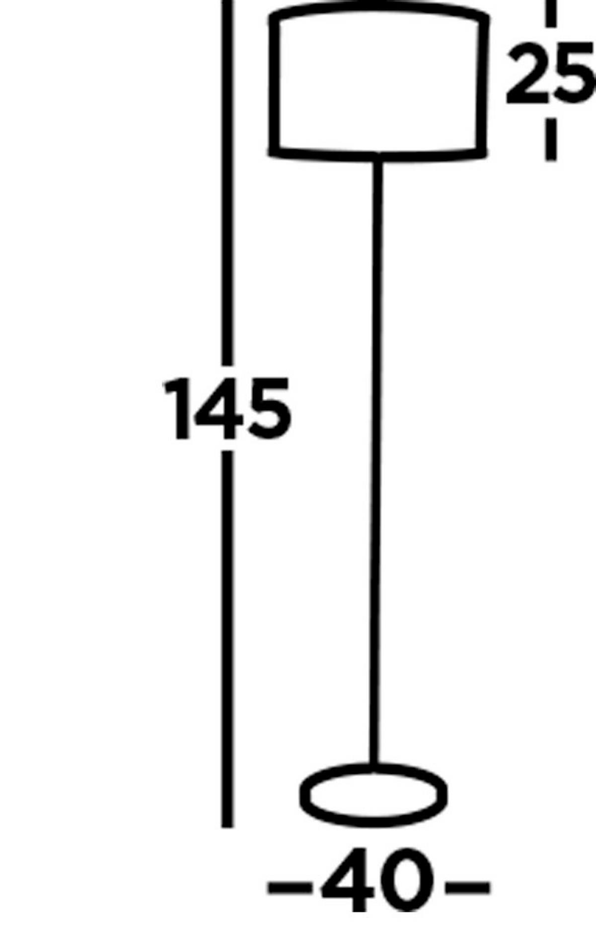 Stehleuchte Eu2832-2bk - Schwarz, Design, Kunststoff/Metall (40/40/145cm)