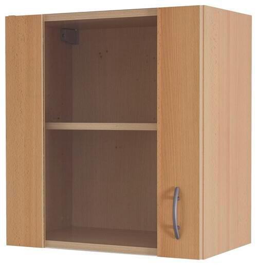 Horní kuchyňská skříňka NANO HG50 - barvy buku/barvy nerez oceli, Moderní, kompozitní dřevo/plast (50/54,8/32cm)