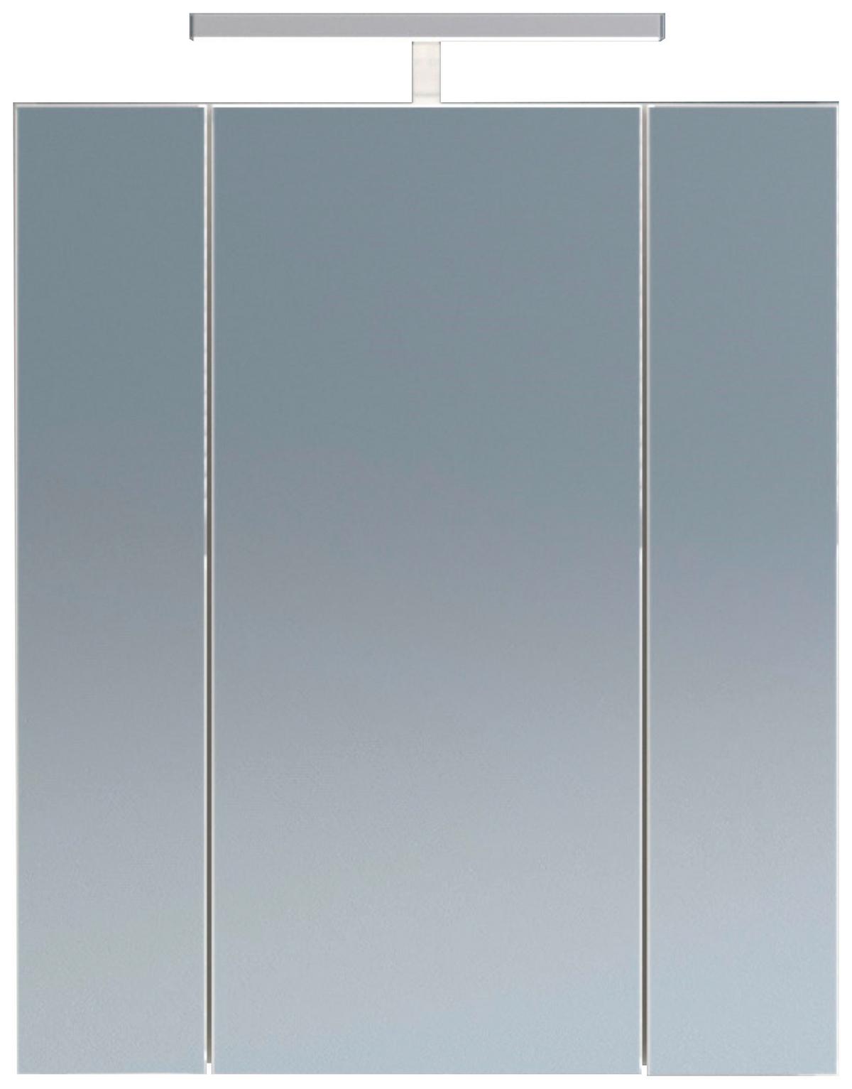 Spiegelschrank Linus Weiß Spiegelglas B:60 cm - Weiß, MODERN, Glas/Holzwerkstoff (60/71/19cm) - MID.YOU