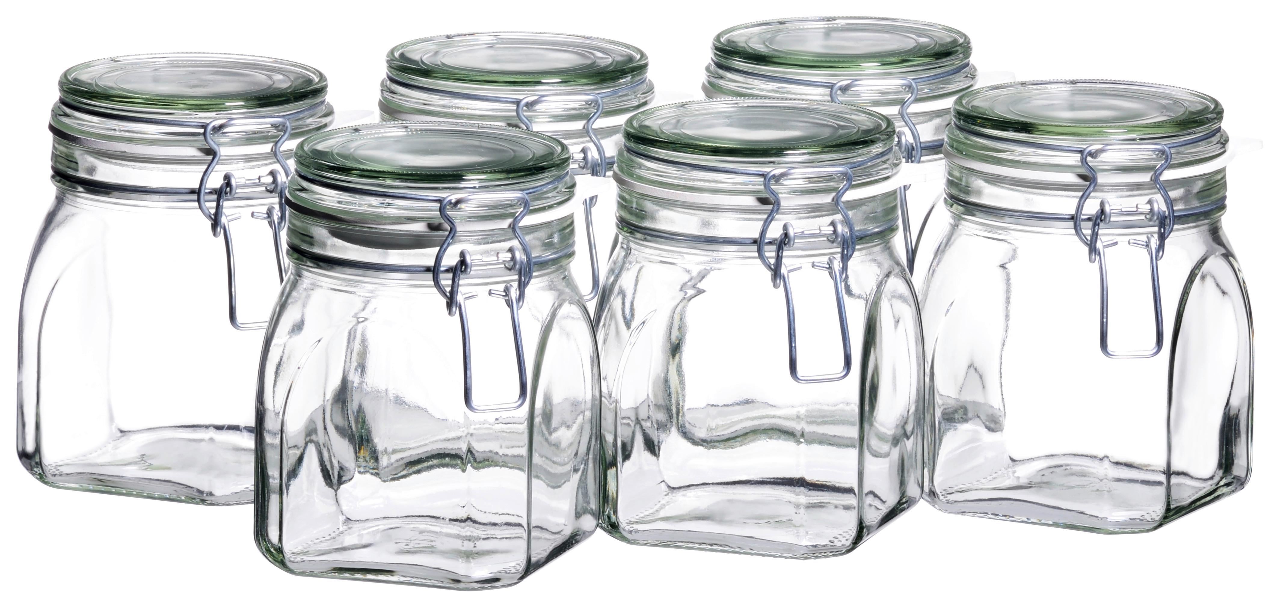 Einmachgläser 6er-Set Gothika Je ca. 750ml, Auslaufsicher - Transparent, Basics, Glas (750ml) - Mäser