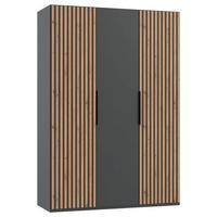 Drehtürenschrank Andorra Eiche/graphitfarben B: 150 Cm - Eichefarben/Graphitfarben, MODERN, Holzwerkstoff (150/216/58cm) - MID.YOU