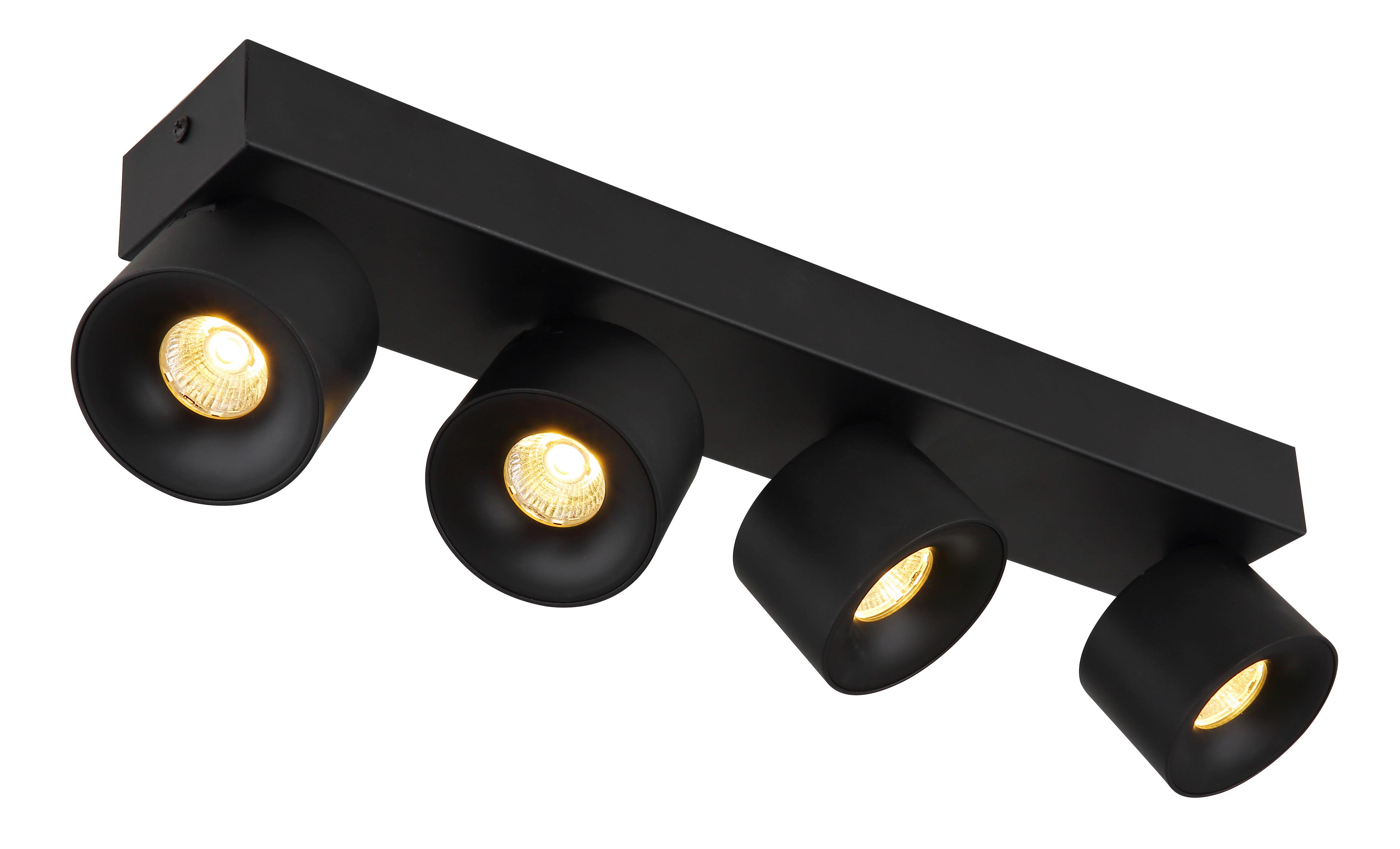LED-Strahler 56961-4b - Transparent/Schwarz, Design, Kunststoff/Metall (45,5/7,2/12cm) - Globo