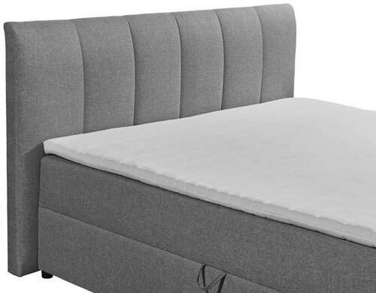 Boxspring postel GRANADA antracitová  180x200 cm - černá/antracitová, Basics, textil/plast (180/200cm) - MID.YOU