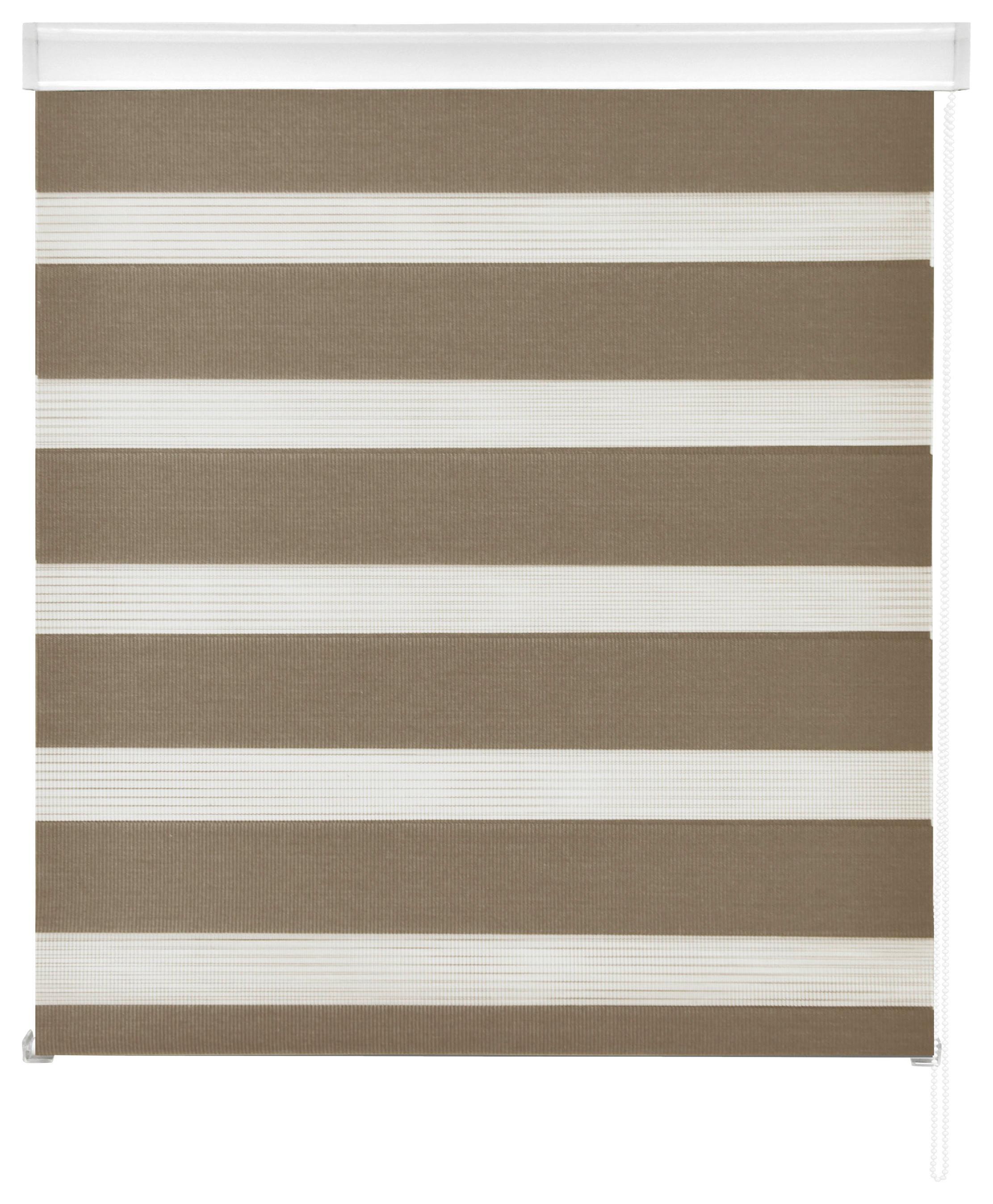 Doppelrollo Emanuel Halbtransparent 140x160 cm - Taupe, MODERN, Textil (140/160cm) - Luca Bessoni