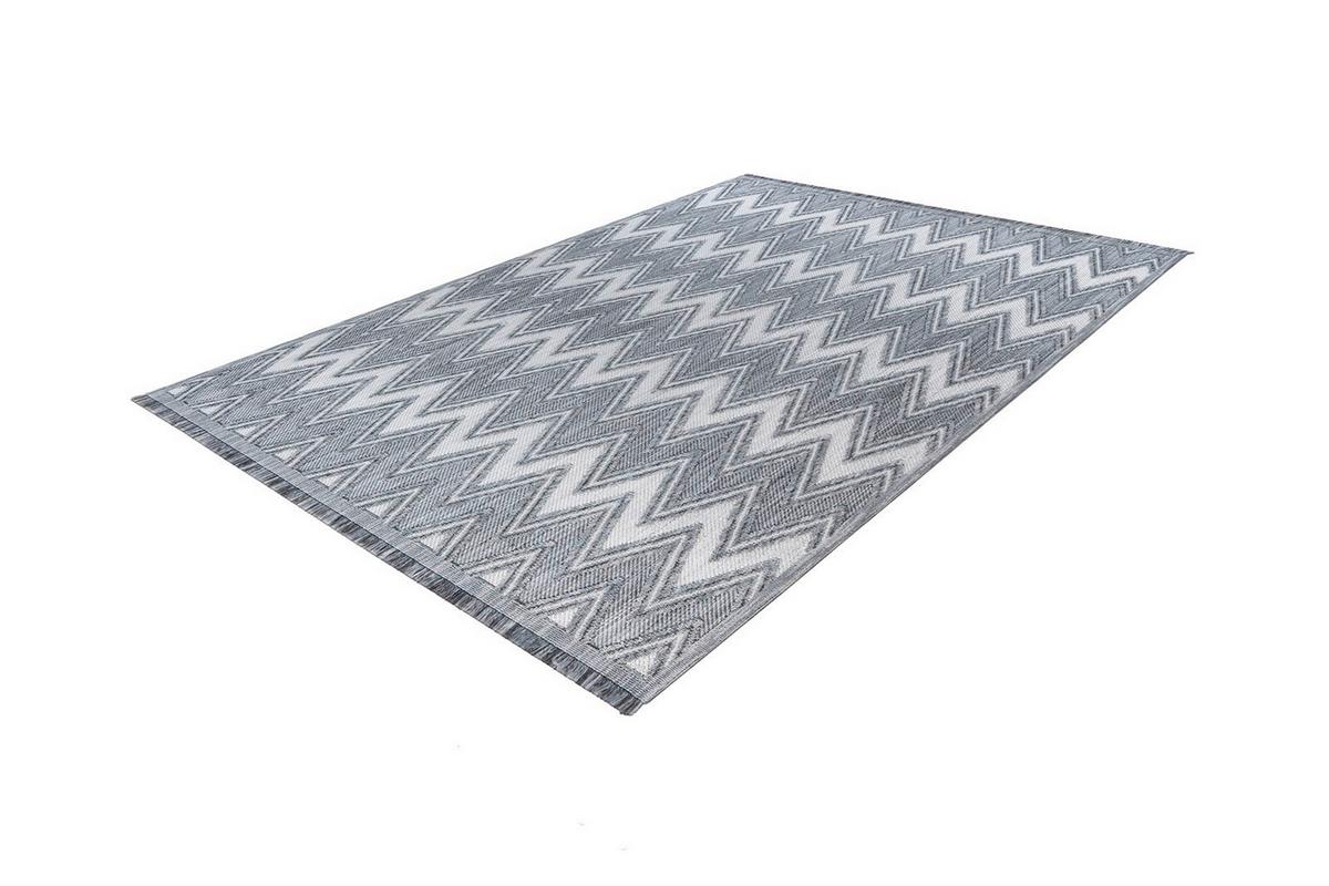 Teppich Grau/Weiß Sarai 160x230 cm - Weiß/Grau, KONVENTIONELL, Textil (160/230cm) - Kayoom