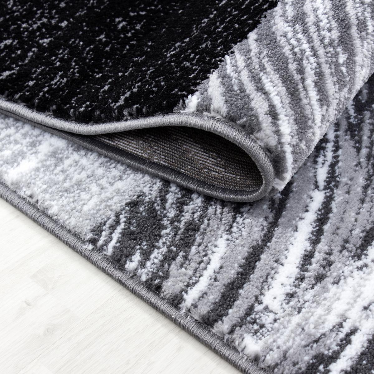 Webteppich Schwarz Naturfaser Parma 80x150 cm - Schwarz, KONVENTIONELL, Textil (80/150cm)