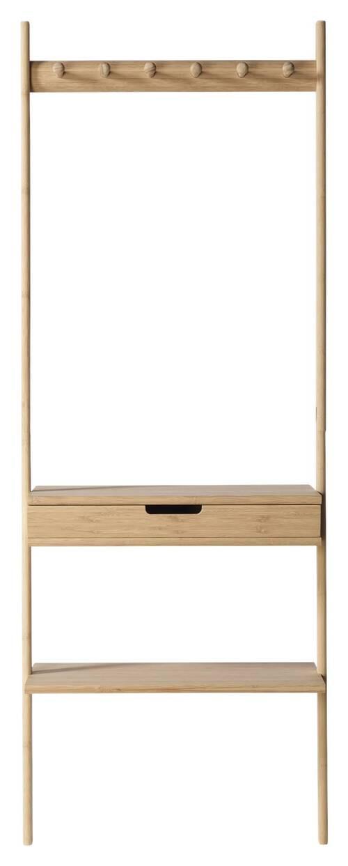 Garderobenpaneel Noble Wandständer - Naturfarben, Design, Holz (70/180/35cm) - MID.YOU