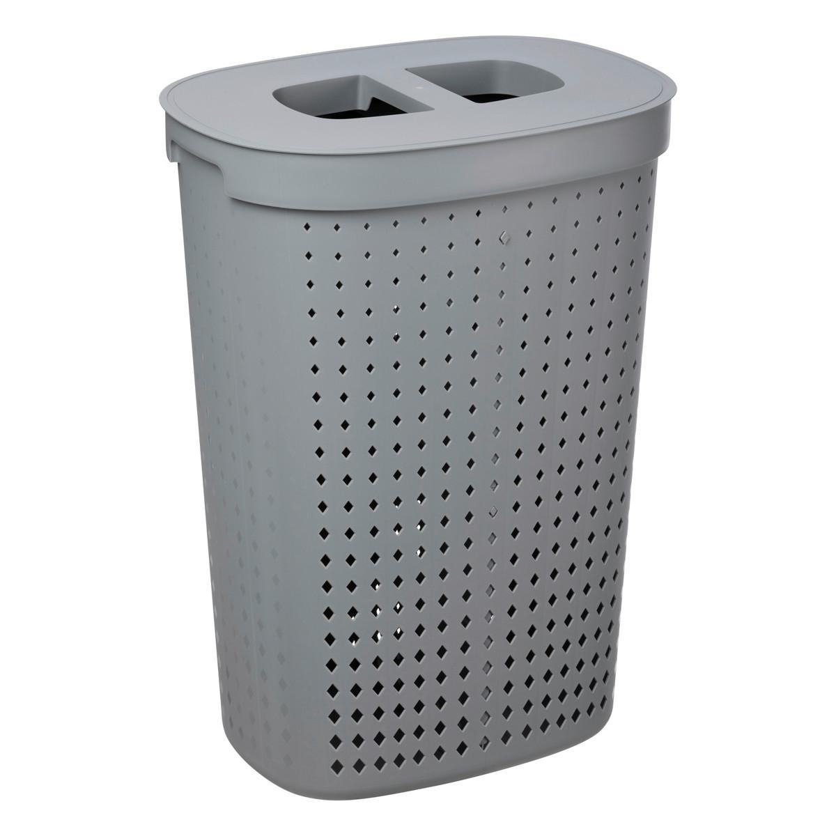 Koš Na Prádlo Seoul, 61 L - šedá, Moderní, plast (46/34/64cm) - Premium Living