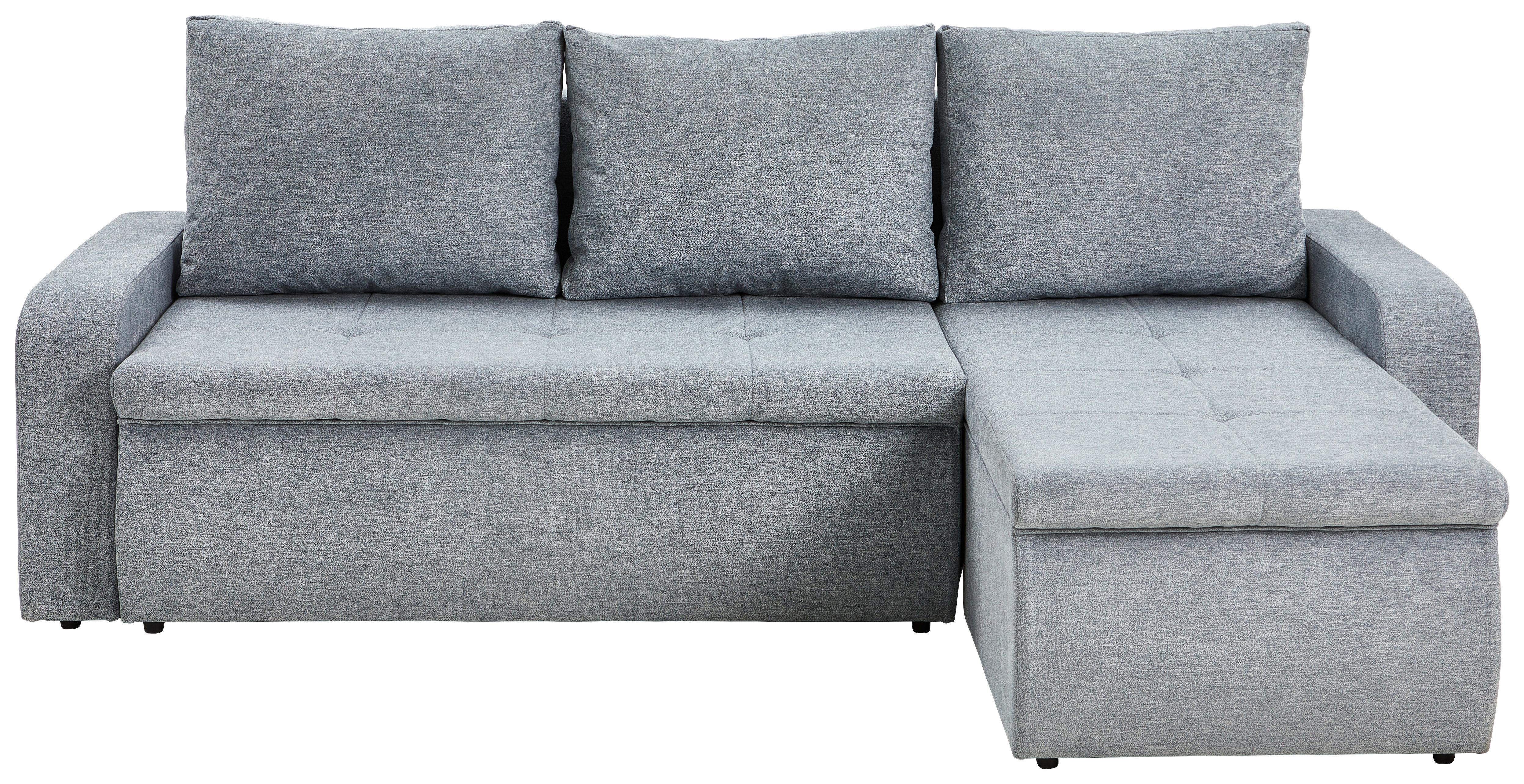 ECKSOFA Larisa Grau S: 235x158 cm - Schwarz/Grau, KONVENTIONELL, Textil (235/158cm) - P & B