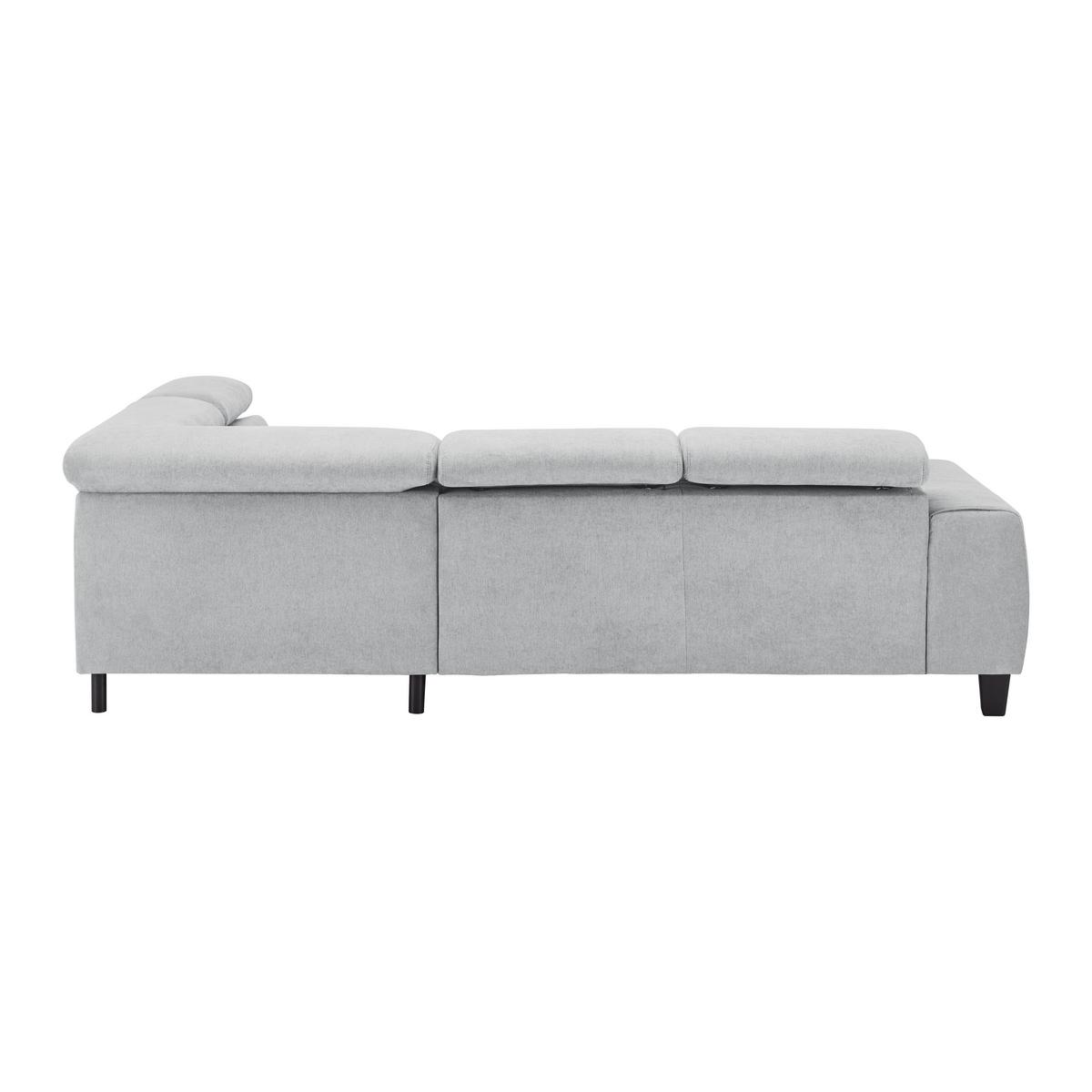 Sedací souprava Malibu světlošedá - světle šedá, Moderní, dřevo/textil (249/88/207cm) - Bessagi Home